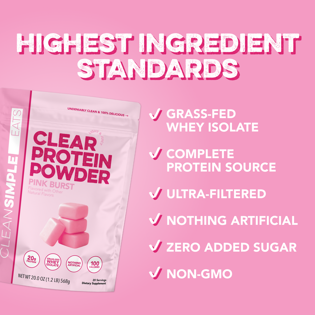 Clear Protein Powder: Pink Burst (20 Serving)