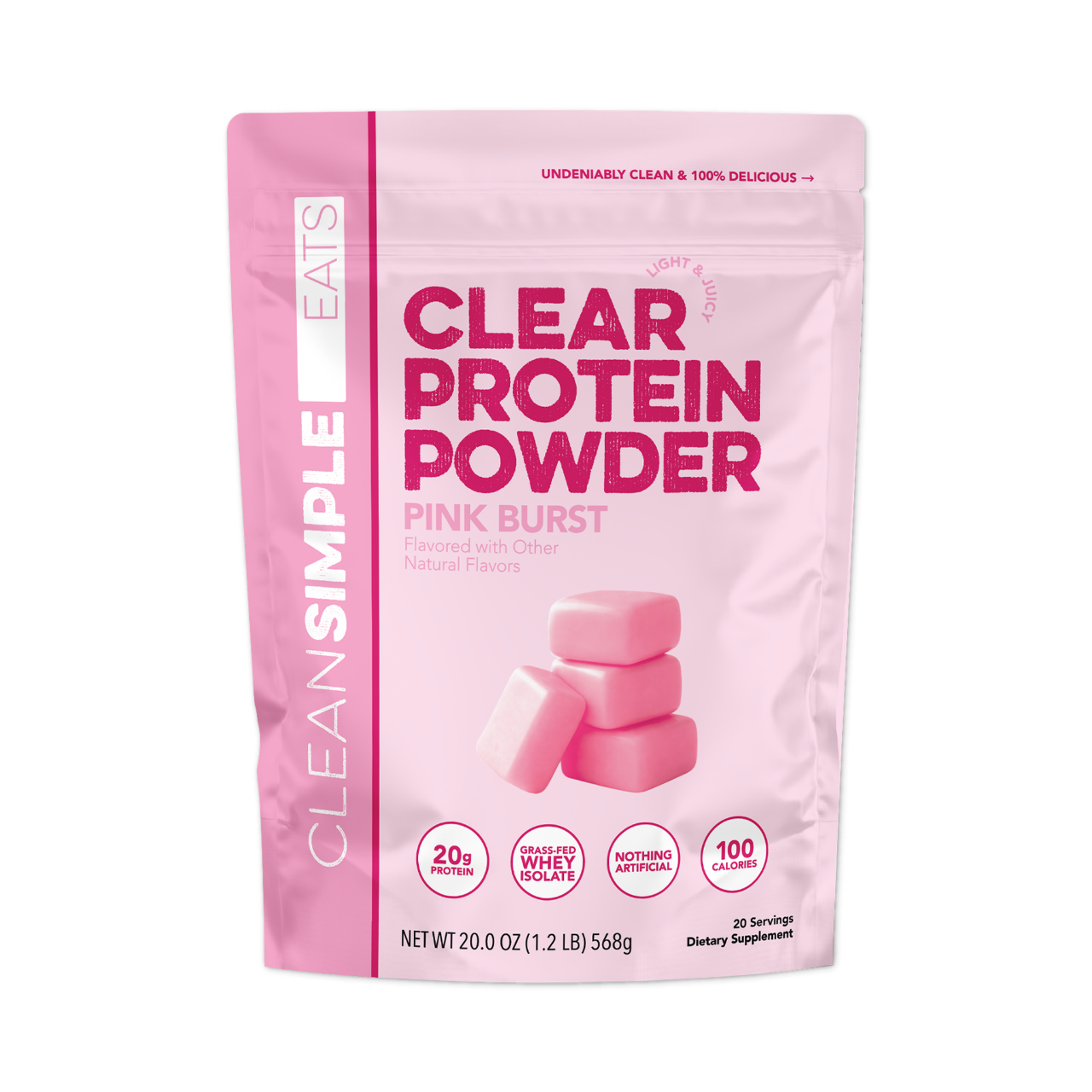 Clear Protein Powder: Pink Burst (20 Serving)