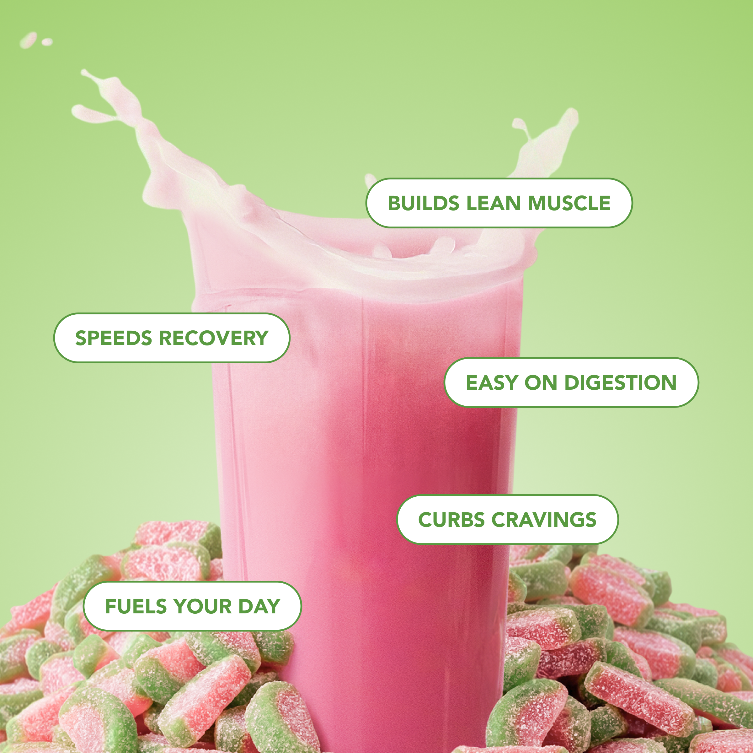 Clear Protein Powder: Sour Candy Watermelon (20 Servings)