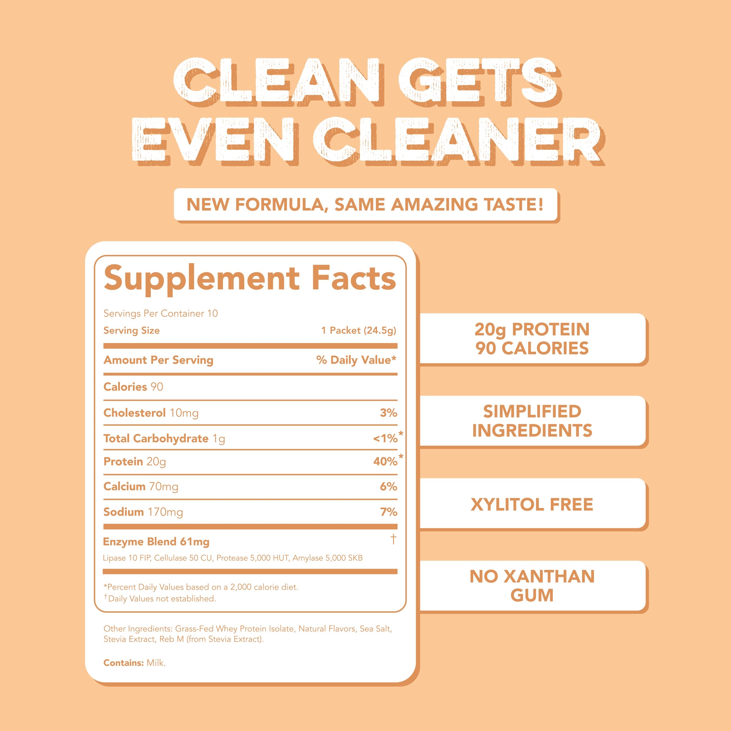 Protein Powder: Coconut Cream (10 Single Serving Stick Packs)