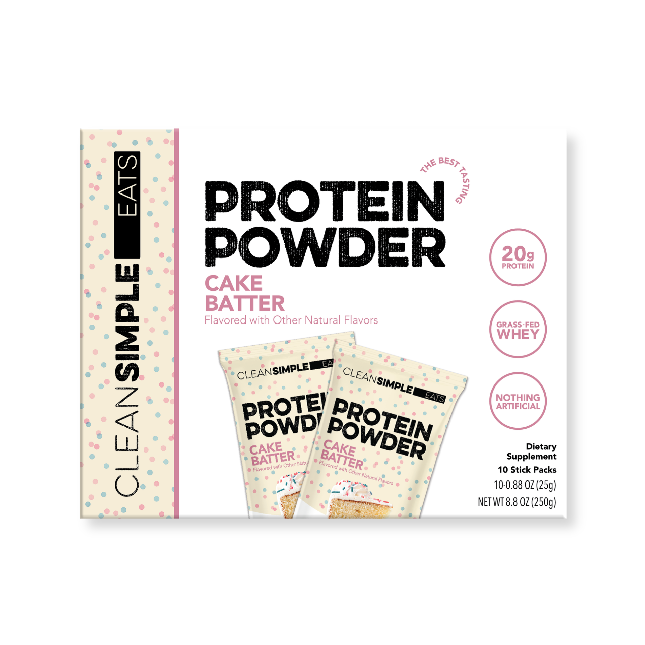Protein Powder: Cake Batter (10 Single Serving Stick Packs)