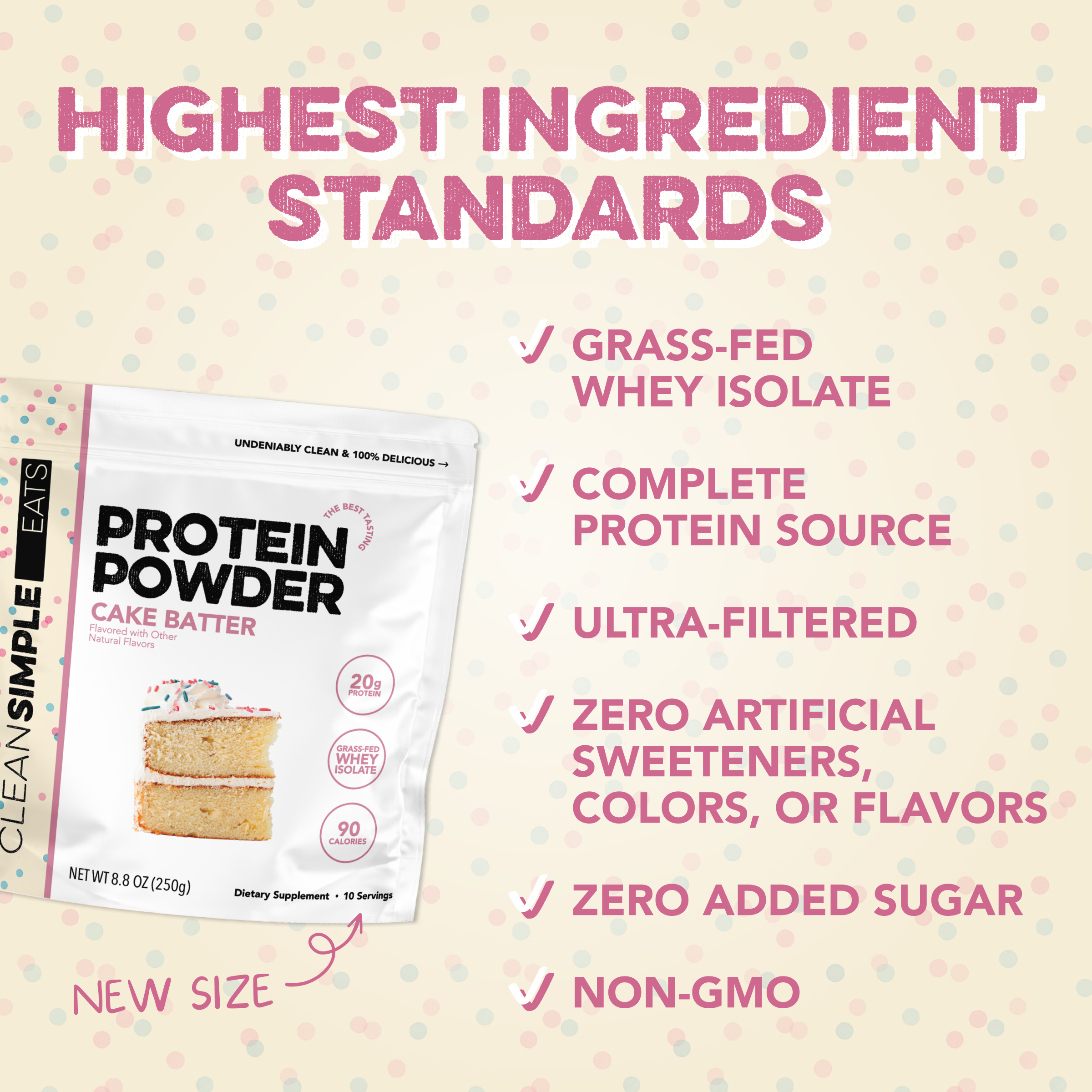 Protein Powder: Cake Batter (10 Serving Bag)