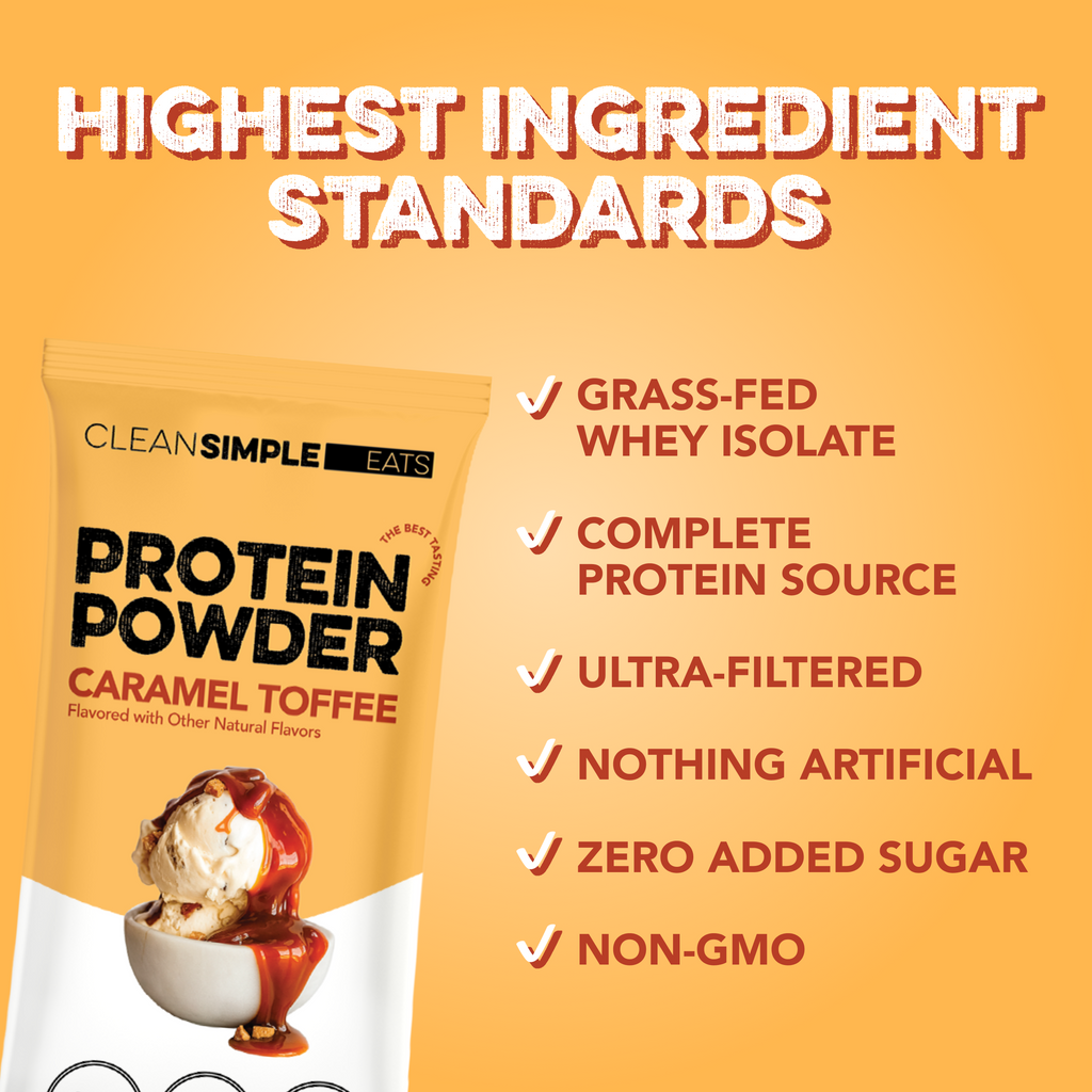 Protein Powder: Caramel Toffee (10 Single Serving Stick Packs)