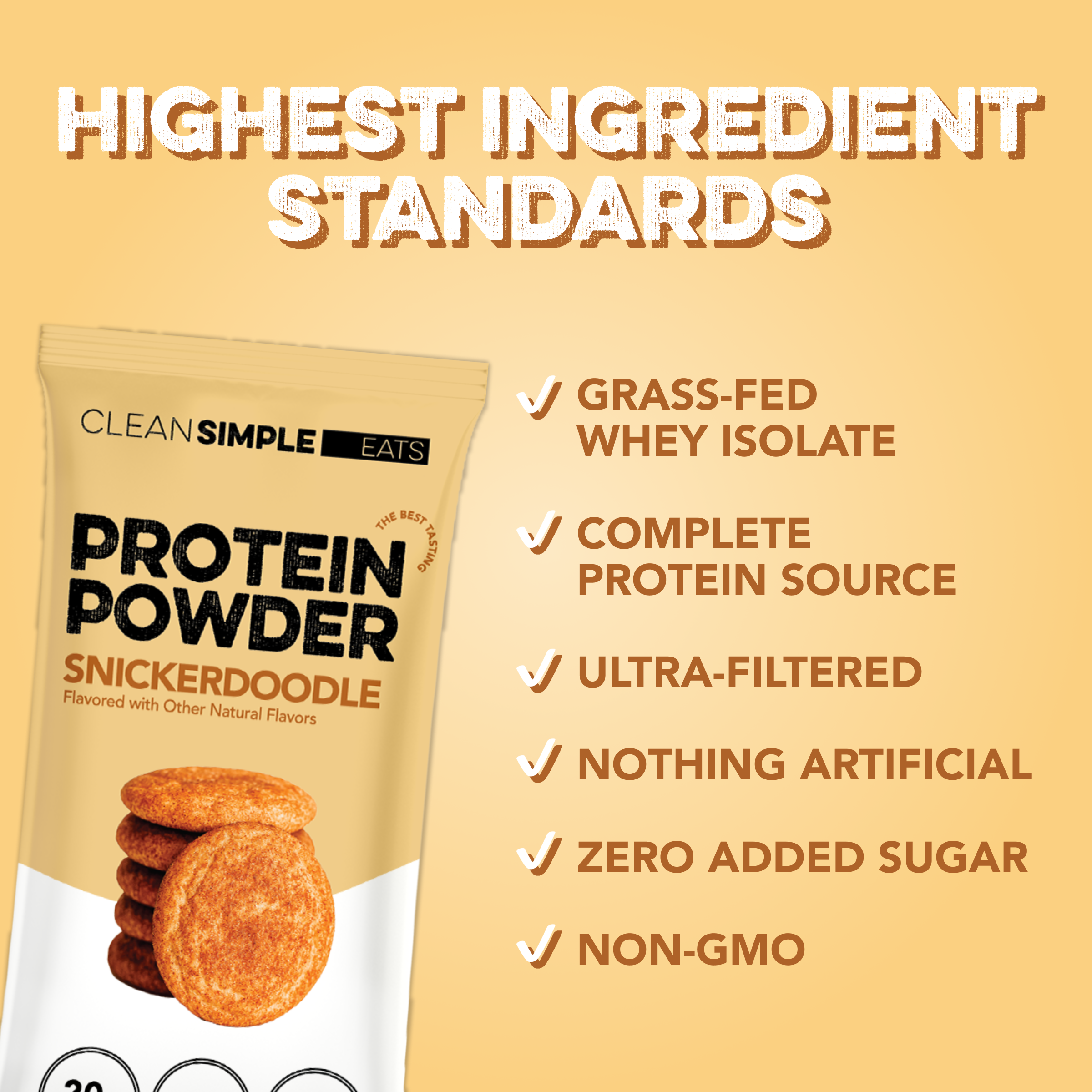 Protein Powder: Snickerdoodle (10 Single Serving Stick Packs)