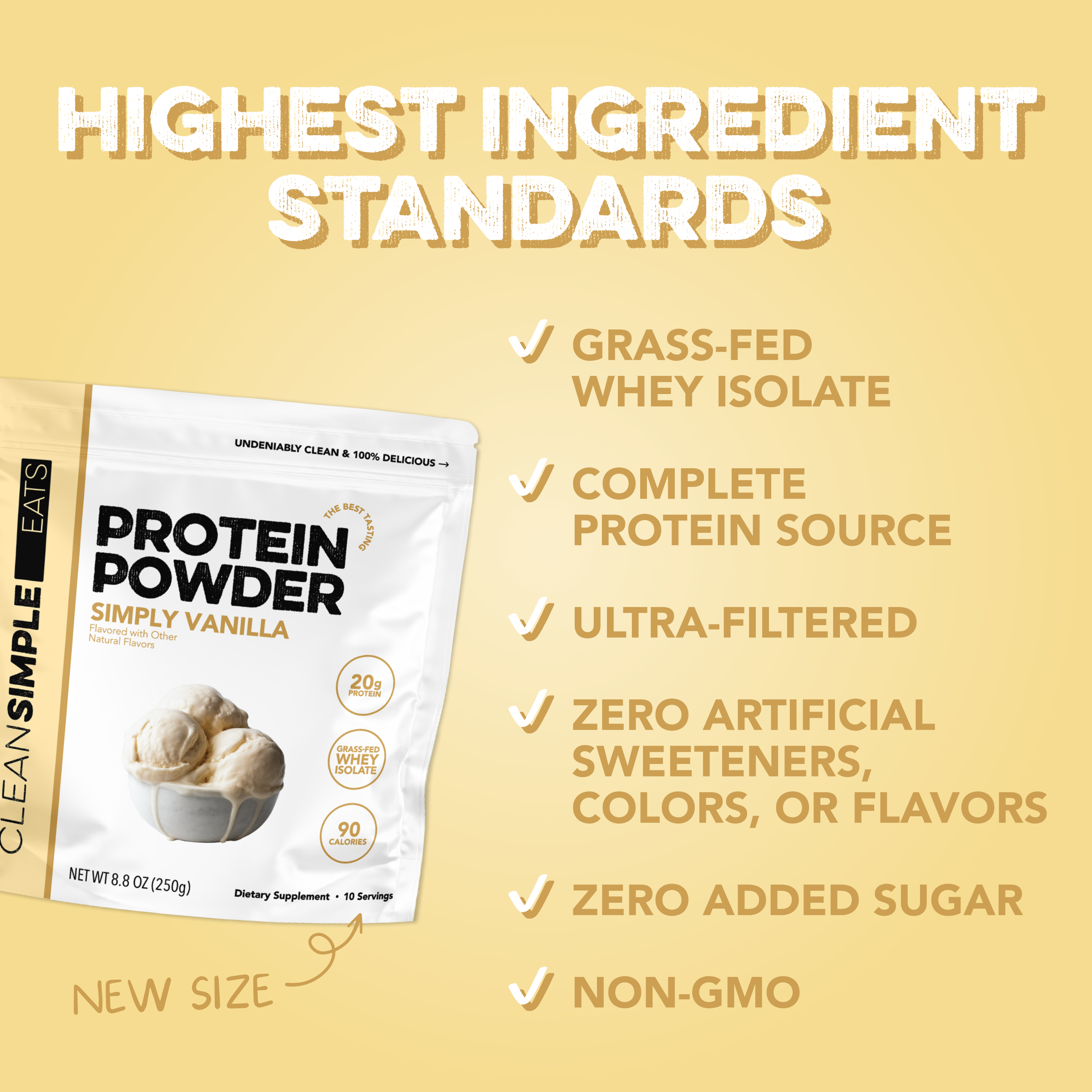 Protein Powder: Simply Vanilla (10 Serving Bag)