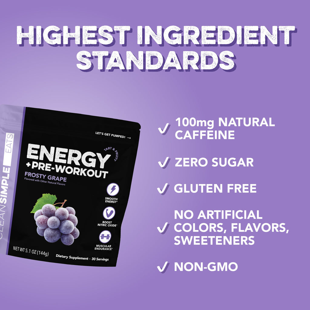 Energy + Pre-Workout: Frosty Grape (30 Servings)