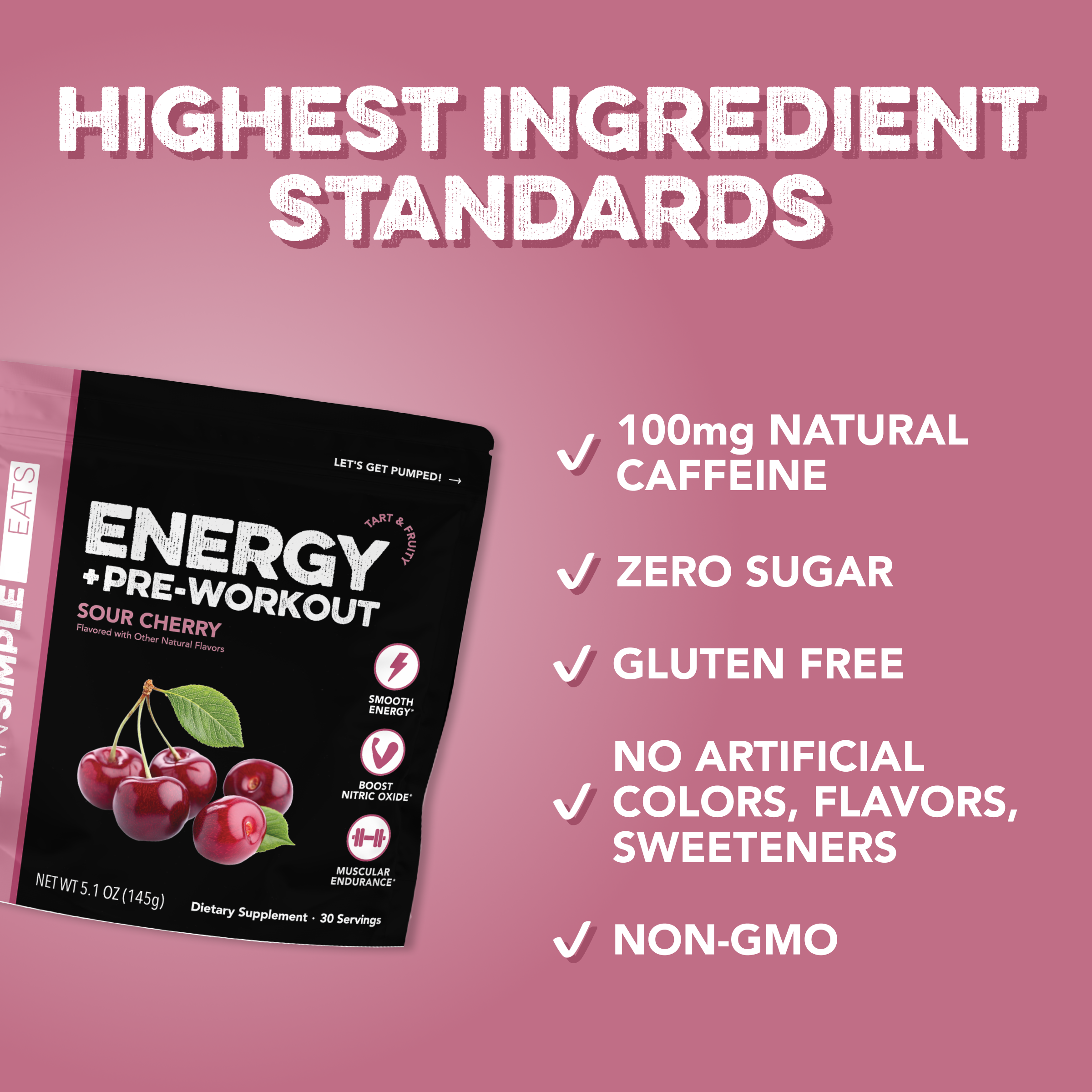 Energy + Pre-Workout: Sour Cherry (30 Servings)