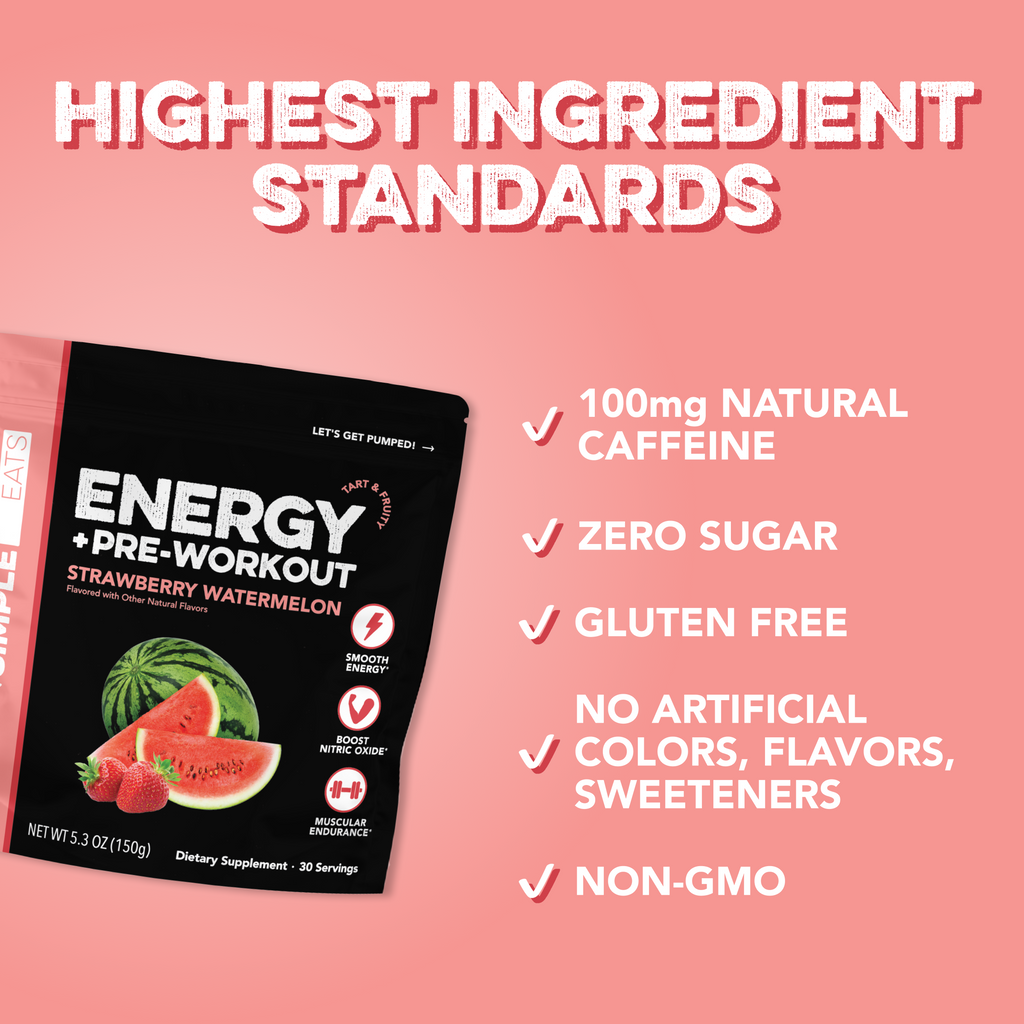 Energy + Pre-Workout: Strawberry Watermelon (30 Servings)