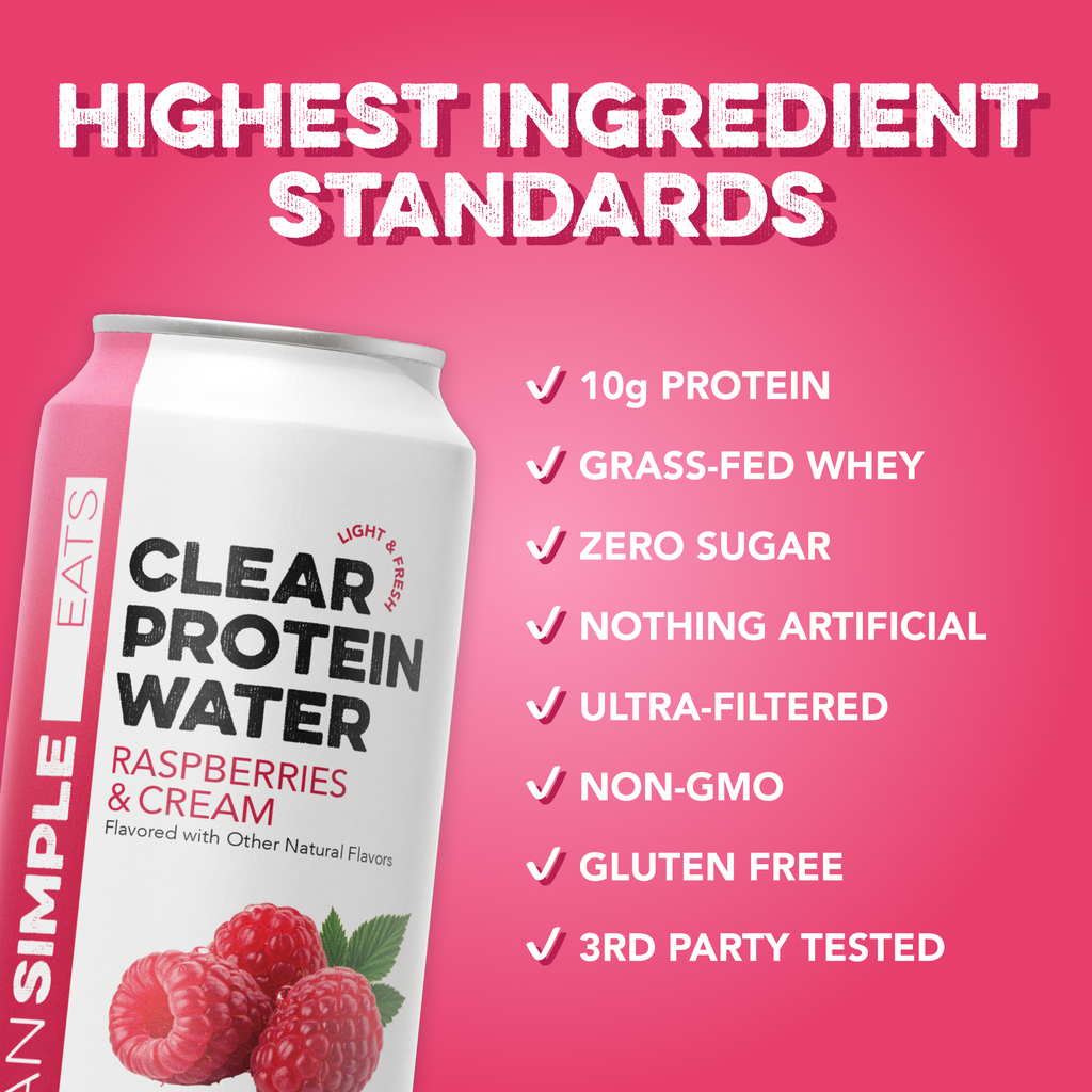 Clear Protein Water: Raspberries & Cream (16 Oz. | 12 Pack)