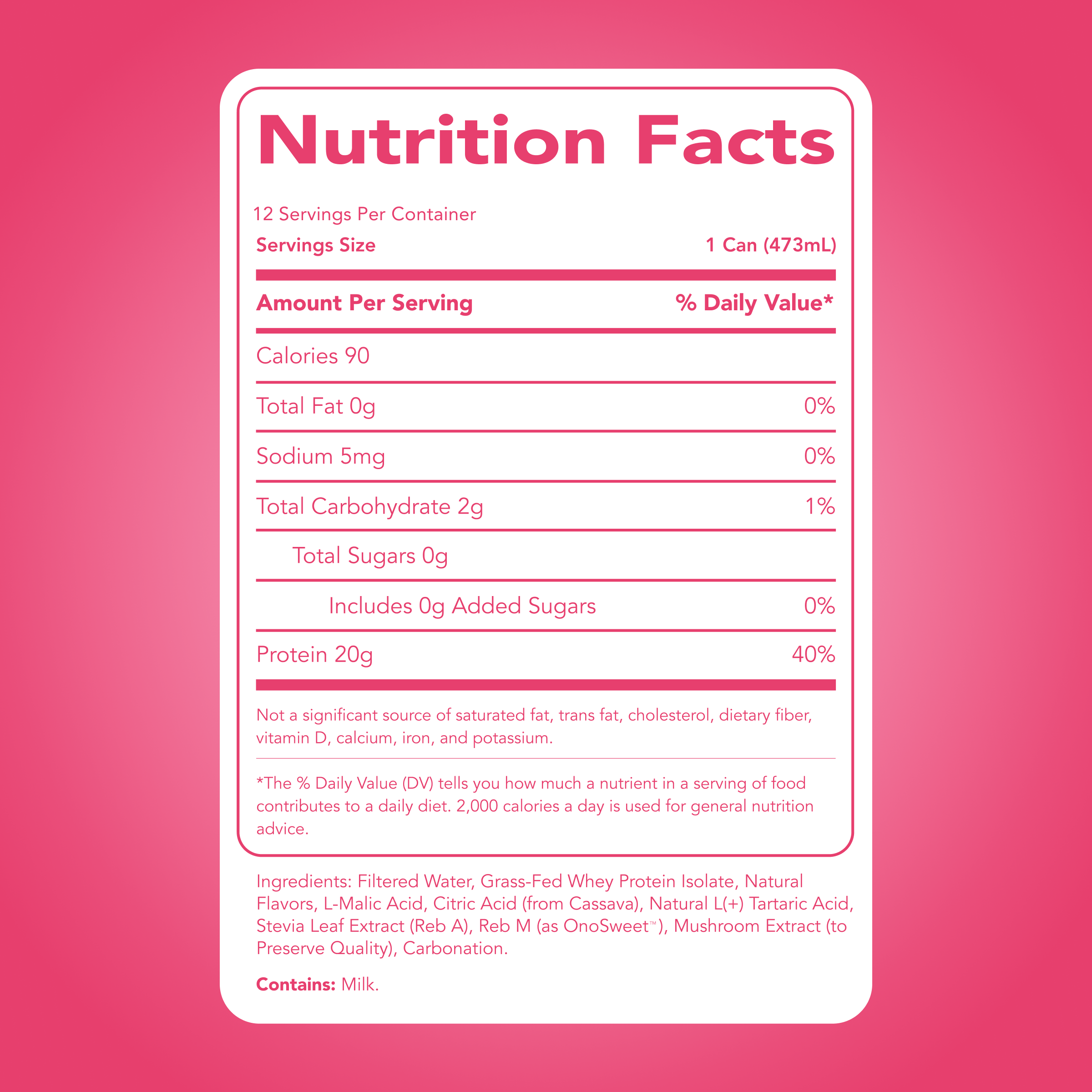 Clear Protein Water: Raspberries & Cream (16 Oz. | 12 Pack)