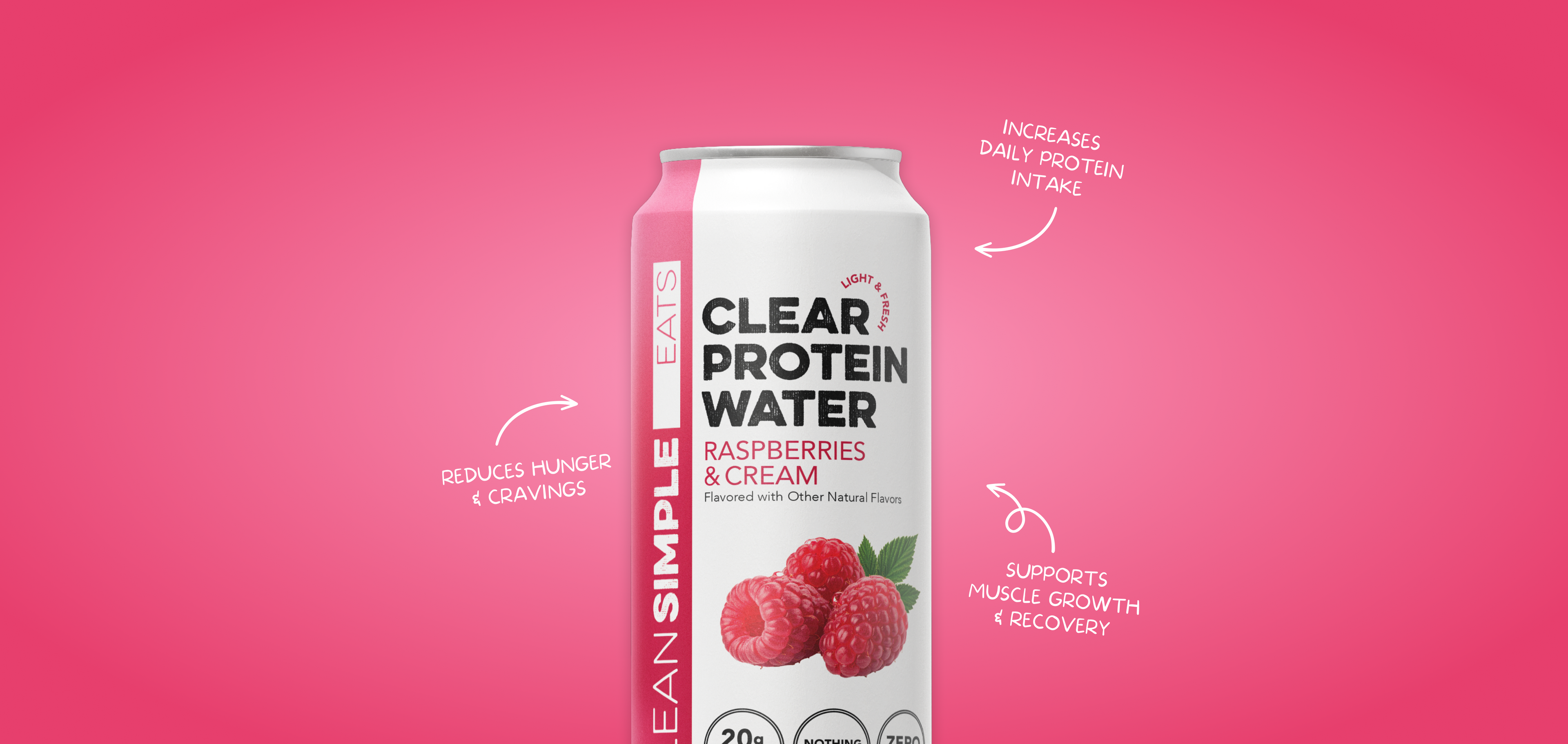 Clear Protein Water: Raspberries & Cream (16 Oz. | 12 Pack)