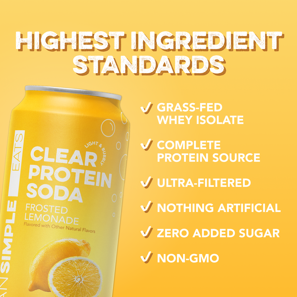 Clear Protein Soda: Frosted Lemonade (16 Oz. | 4 Pack)