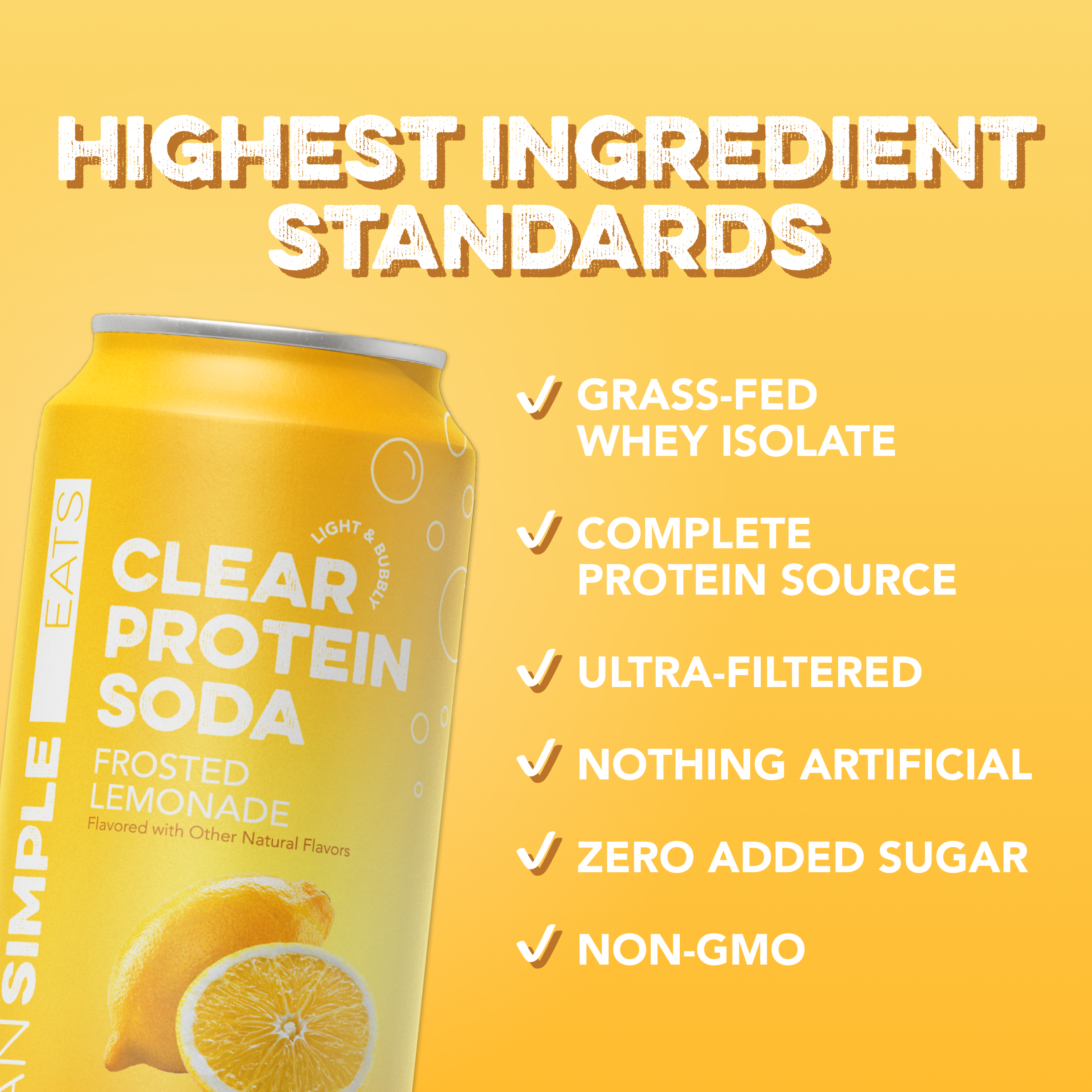 Clear Protein Soda: Frosted Lemonade (16 Oz. | 4 Pack)