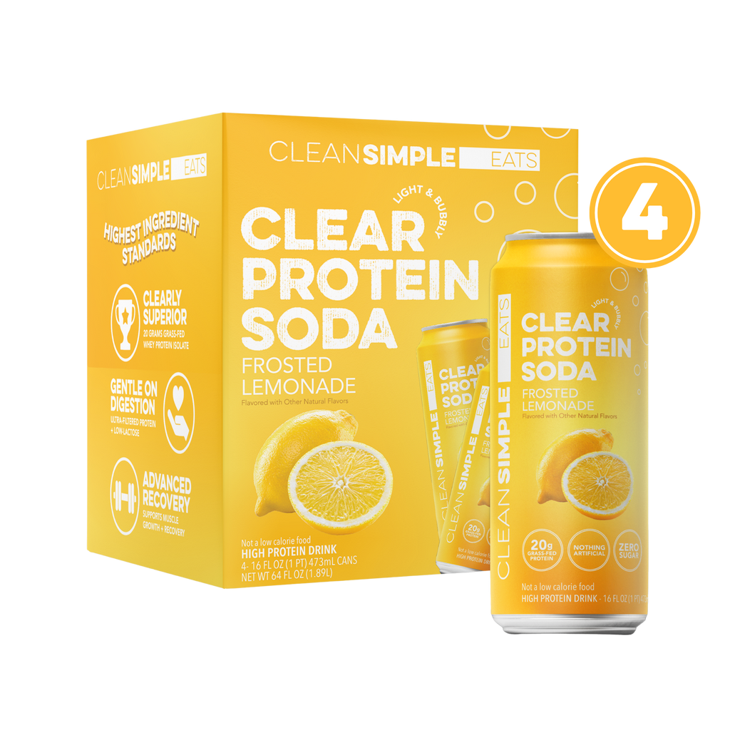 Clear Protein Soda: Frosted Lemonade (16 Oz. | 4 Pack)