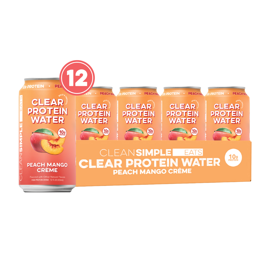 Clear Protein Water: Peach Mango Créme (12 Oz. | 12 Pack)