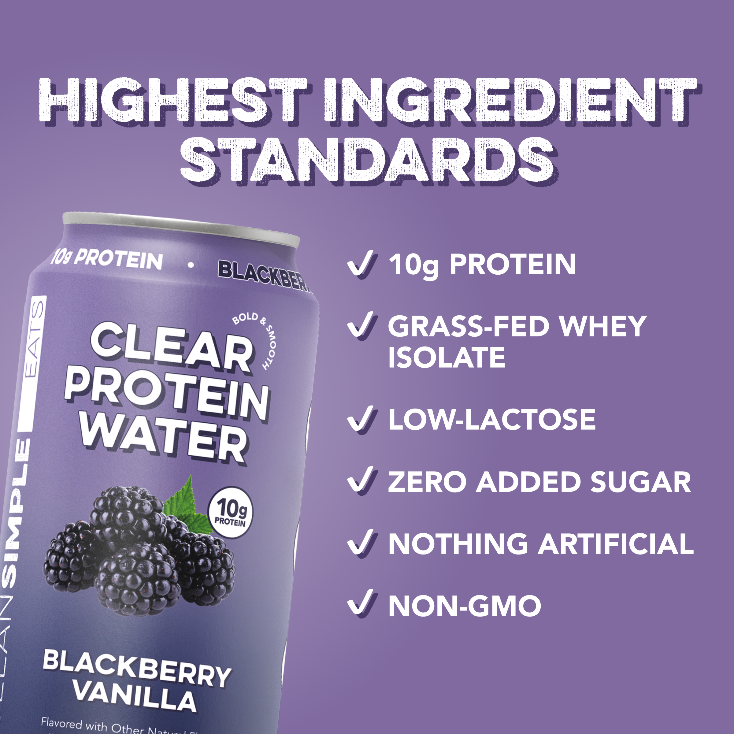 Clear Protein Water: Blackberry Vanilla (12 Oz. | 12 Pack)