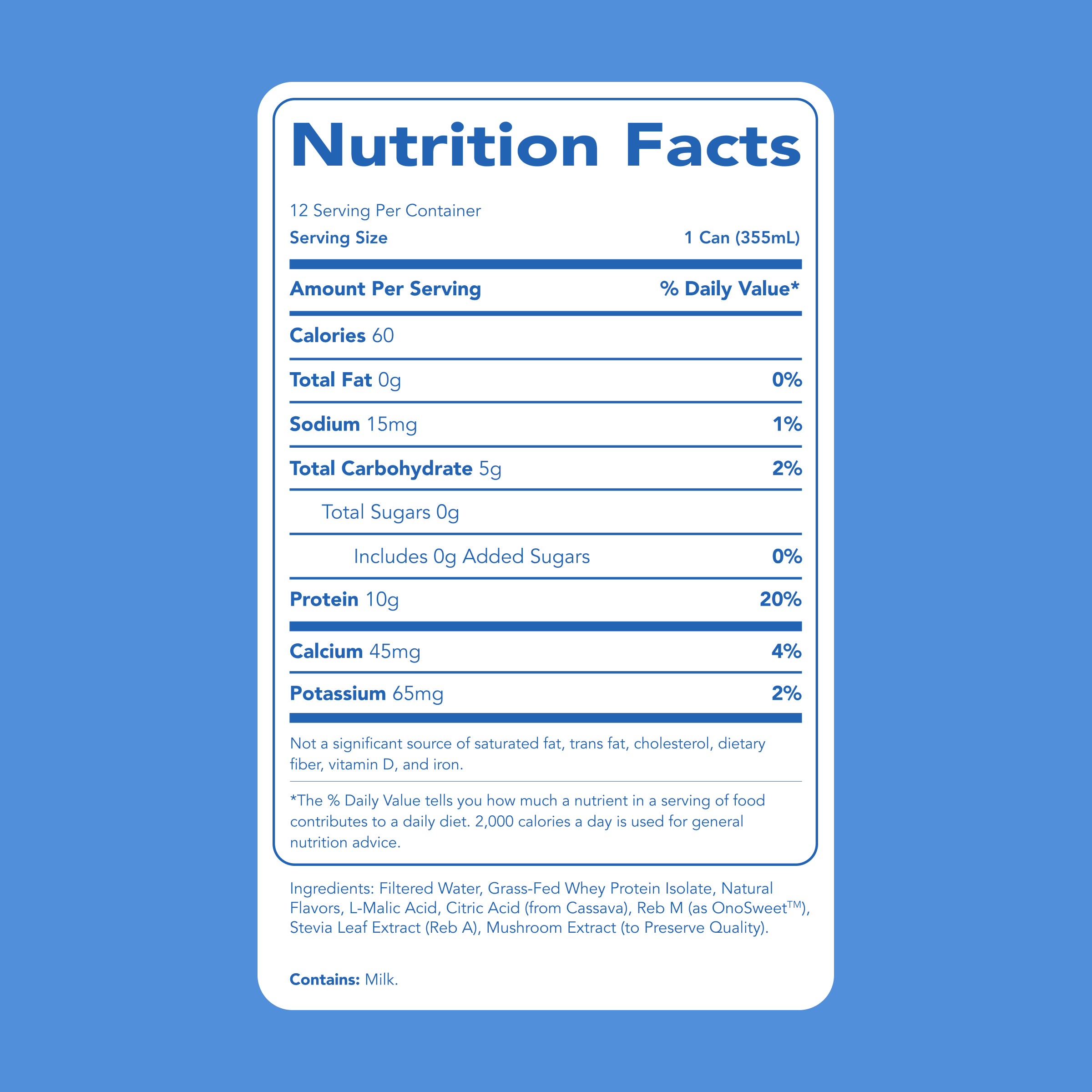 Clear Protein Water: Blue Razz (12 Oz. | 12 Pack)