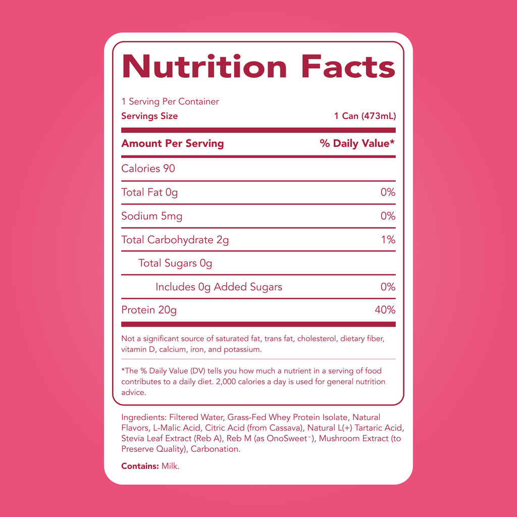 Clear Protein Soda: Cherry Lime (16 Oz. | 12 Pack)