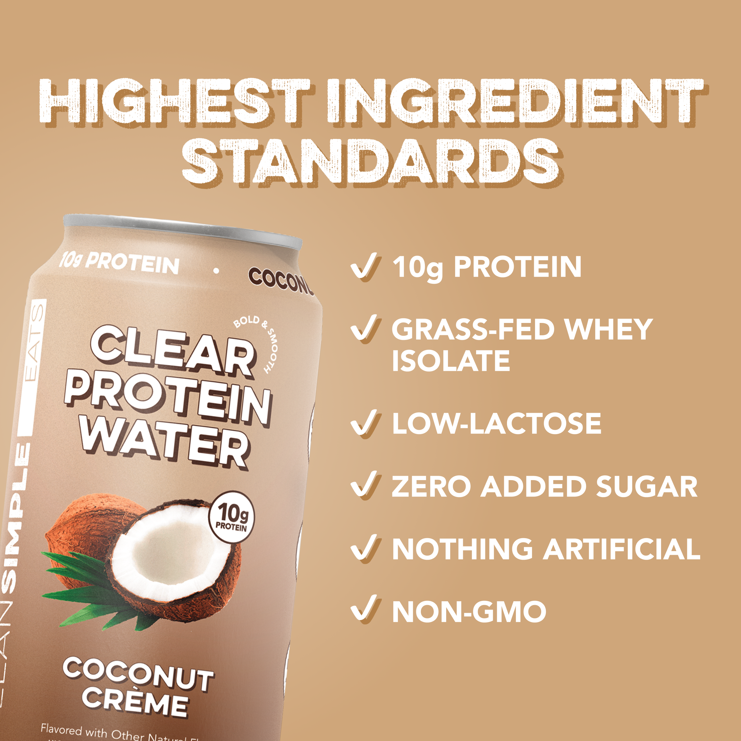 Clear Protein Water: Coconut Créme (12 Oz. | 12 Pack)