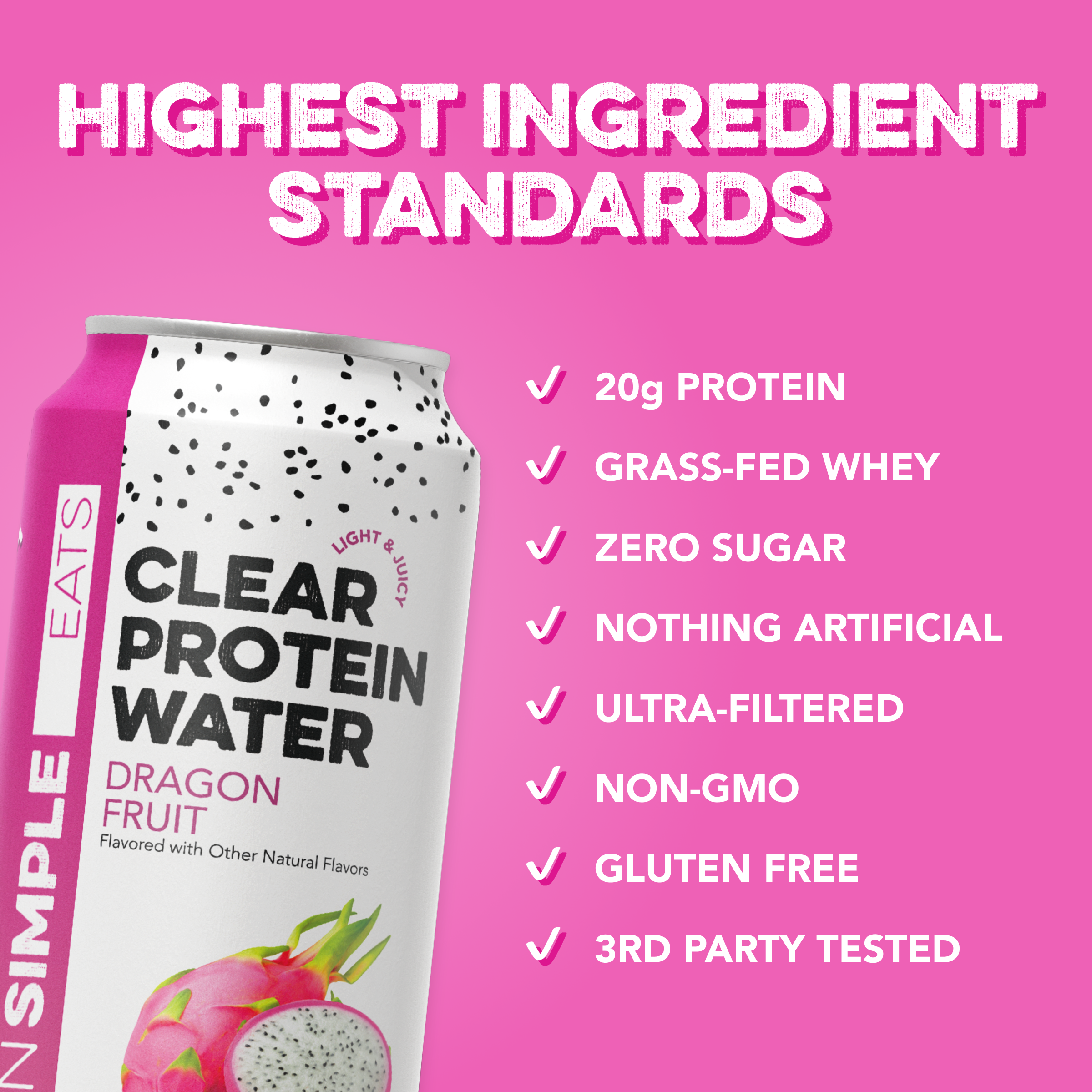 Clear Protein Water: Dragon Fruit (16 Oz. | 12 Pack)