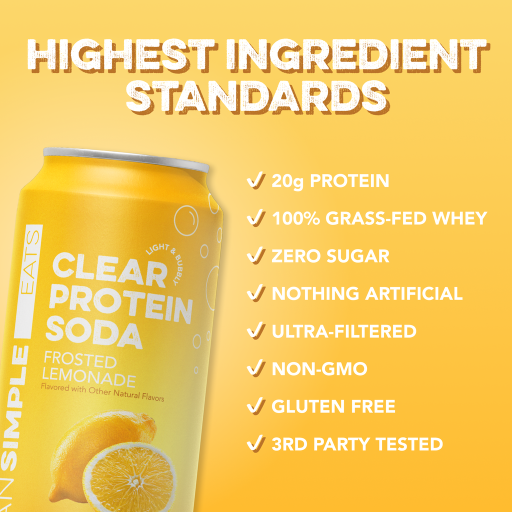 Clear Protein Soda: Frosted Lemonade (16 Oz. | 12 Pack)