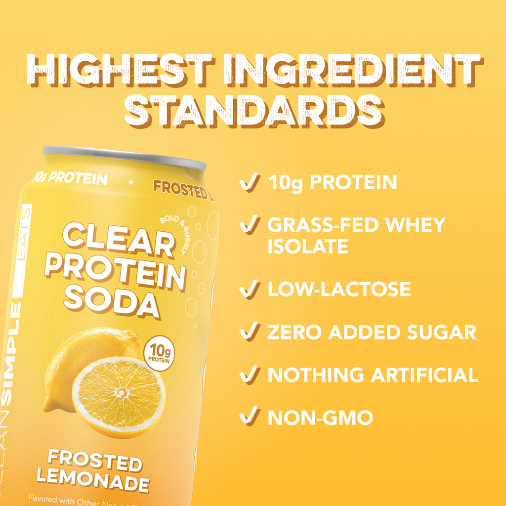 Clear Protein Soda: Frosted Lemonade (12 Oz. | 12 Pack)