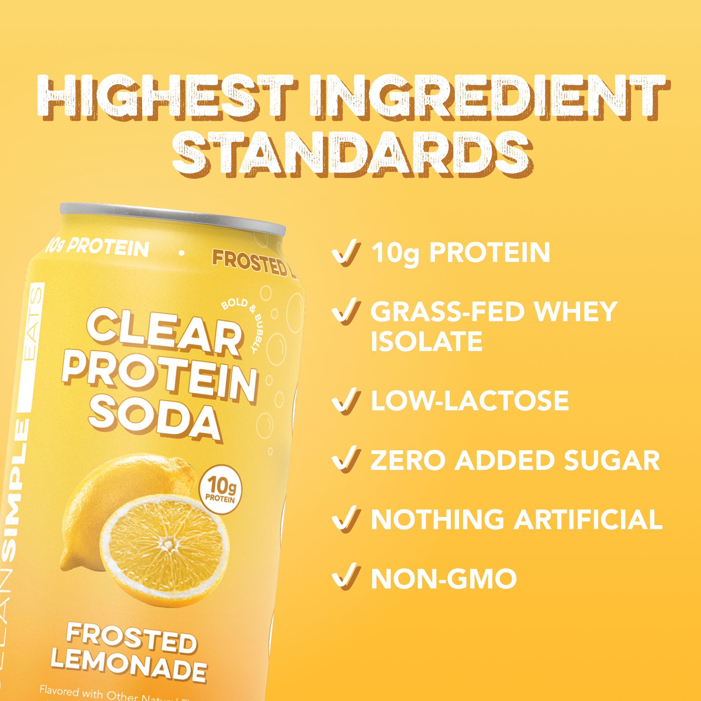 Clear Protein Soda: Frosted Lemonade (12 Oz. | 12 Pack)