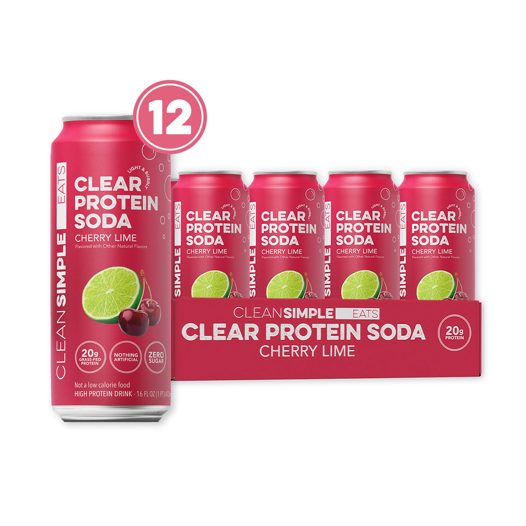 Clear Protein Soda: Cherry Lime (16 Oz. | 12 Pack)