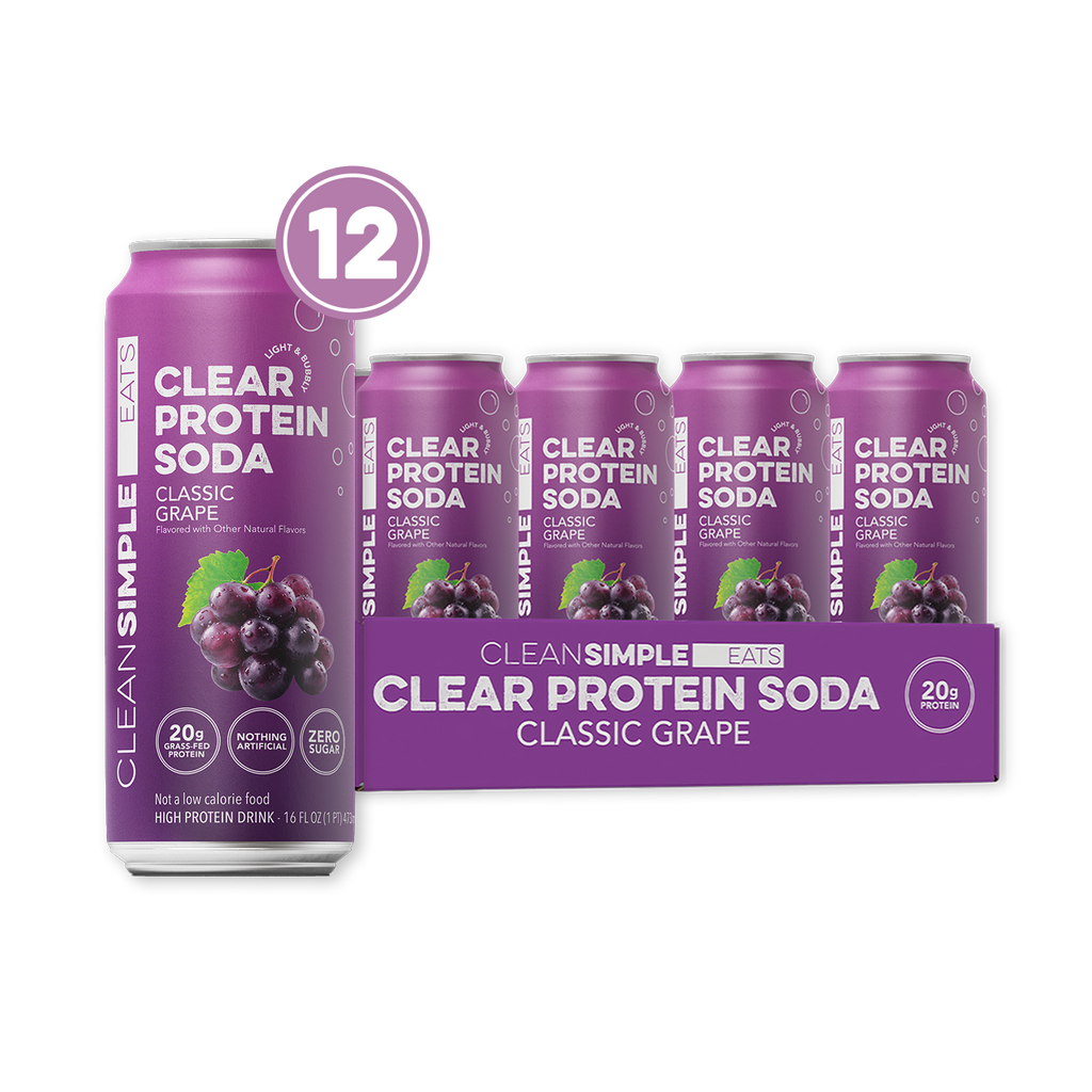 Clear Protein Soda: Grape Ice Pop (16 Oz. | 12 Pack)