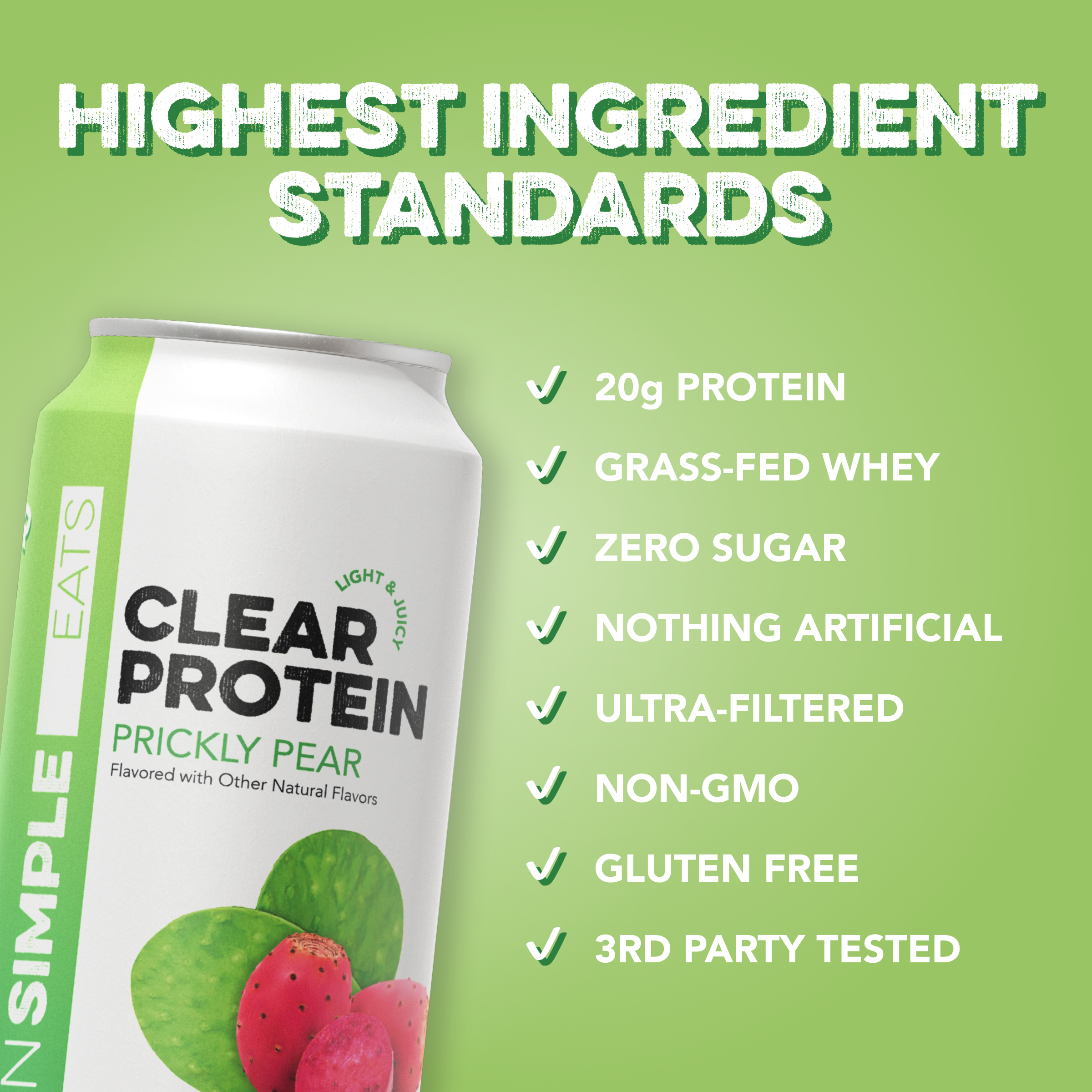 Clear Protein Water: Prickly Pear (16 Oz. | 12 Pack)