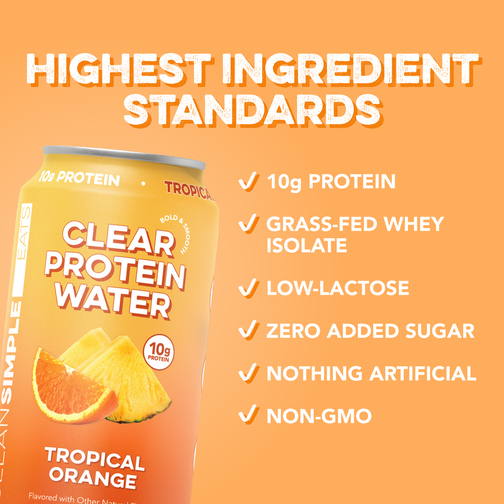 Clear Protein Water: Tropical Orange (12 Oz. | 12 Pack)