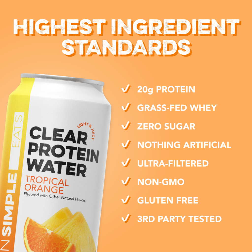 Clear Protein Water: Tropical Orange (16 Oz. | 12 Pack)