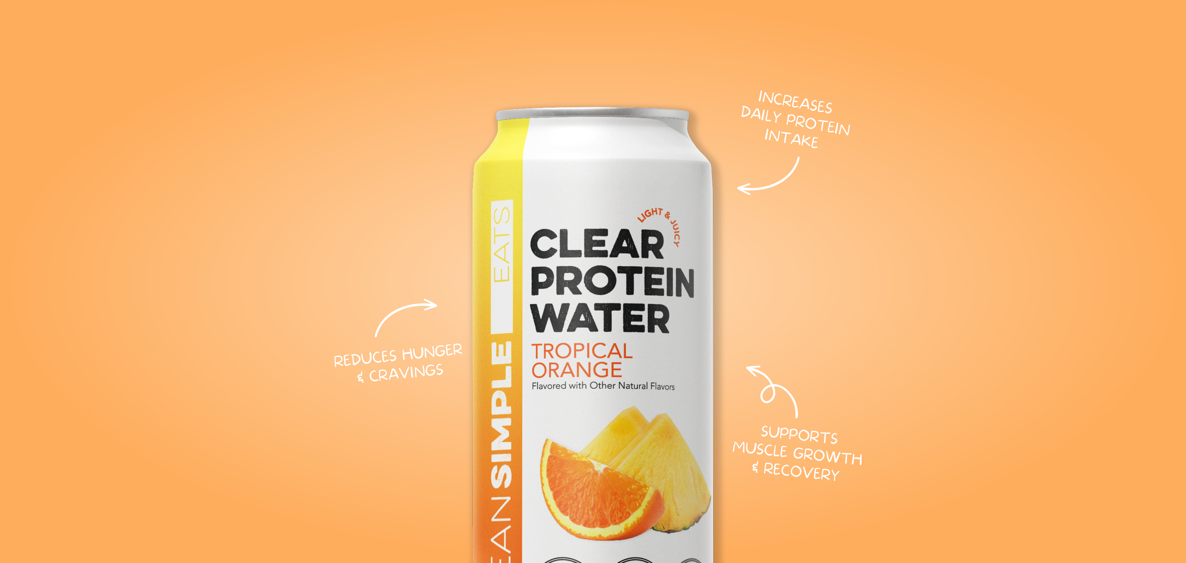 Clear Protein Water: Tropical Orange (16 Oz. | 12 Pack)
